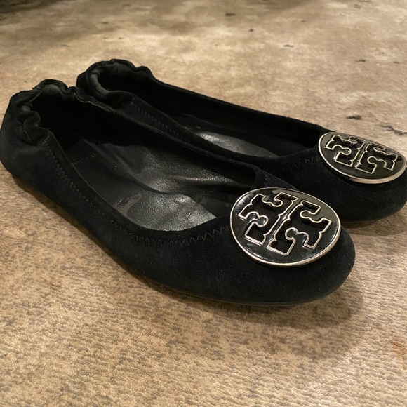 Tory Burch Velvet Reva Flats - Picture 1 of 4